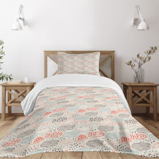 Ornate Clouds Downpour Bedspread Set