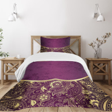 Oriental Floral Swirls Bedspread Set