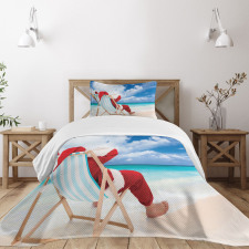 Relaxing at Exotic Beach Bedspread Set