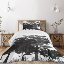 Deciduous Trees Nature Bedspread Set