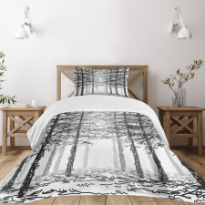 Sketch Style Line Art Bedspread Set