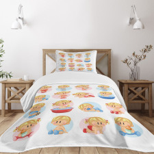 Infants Funny Sleep Bedspread Set