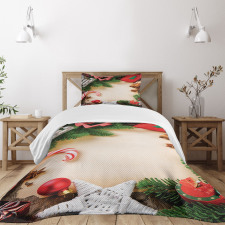 Cinnamon Candy Cane Bedspread Set