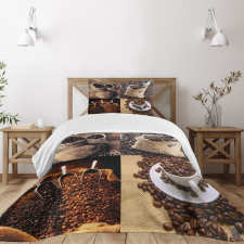 Rustic Collage of Grains Bedspread Set