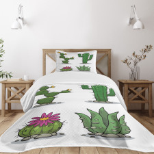 Mexican Flora Pattern Bedspread Set