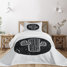 Saguaro Plant Theme Bedspread Set