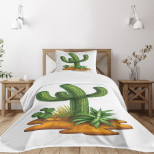 Arid Climate Saguaro Bedspread Set