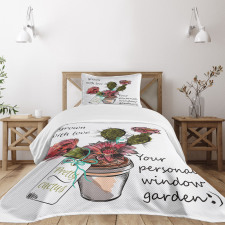 Tropical Window Garden Bedspread Set