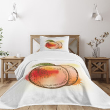 Fresh Fruit Sketch Art Bedspread Set