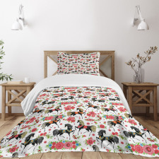 Abstract Floral Stallion Bedspread Set