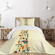 Historic Border Bedspread Set