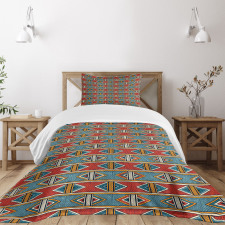 Rhombus Tribal Bedspread Set