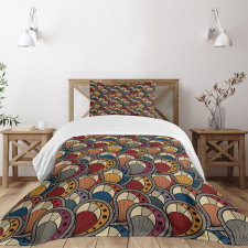 Abstract Paisley Motifs Bedspread Set