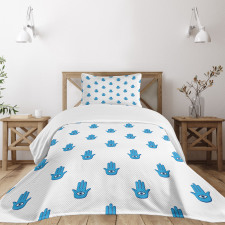 Cartoon Hand Eye Bedspread Set