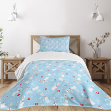 Cats with Necklaces Bedspread Set