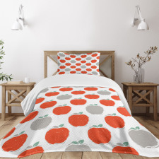 Doodle Style Fruit Bedspread Set