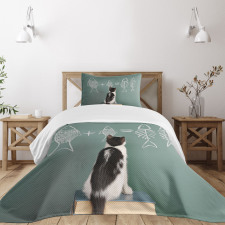 Arithmetic Fish Problem Bedspread Set