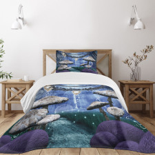 Dreamy Forest Mushroom Bedspread Set