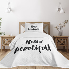 Hand Letters Tiny Dots Bedspread Set