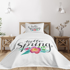 Springtime in Watercolors Bedspread Set