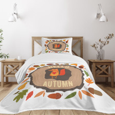 Autumn Theme Vintage Fox Bedspread Set