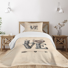 Grunge Vintage Boho Arrows Bedspread Set