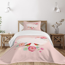 Valentines Day Motif Bedspread Set