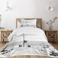 Doodle Sketch Pattern Bedspread Set