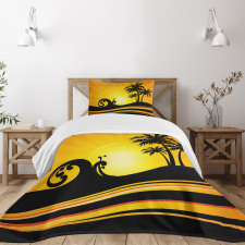 Holiday Waves and Trees Bedspread Set