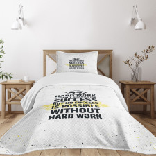 Hard Work Words Bedspread Set