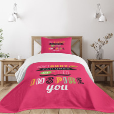 Positive Saying Bedspread Set