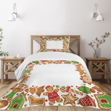 Gingerbread Biscuits Bedspread Set