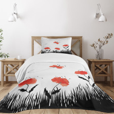 Abstract Pastoral Field Bedspread Set