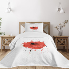 Head of Opiate Flower Art Bedspread Set