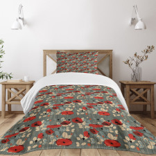 Modern Floral Garden Bedspread Set