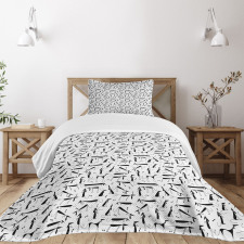 Dachshund Silhouette Bedspread Set