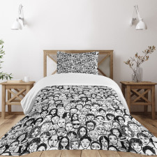 People Portrait Bedspread Set