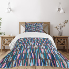 Colored Drop Shapes Bedspread Set