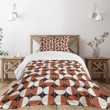 Bicolor Circles Bedspread Set