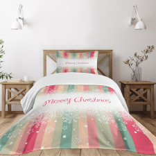 Colorful Stripes Xmas Bedspread Set
