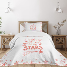 Stars Words Art Bedspread Set