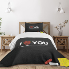 Cartoon Blackboard Bedspread Set