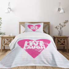 Notebook Words Bedspread Set