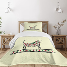 Dog Sketch Bedspread Set