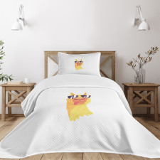 Sunglasses Wearing Animal Bedspread Set