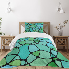 Mosaic Abstract Composition Bedspread Set