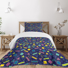 Retro 80s Memphis Fashion Bedspread Set