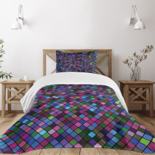Mosaic Pixel Pattern Bedspread Set
