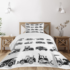 Heavy Machinery Mining Bedspread Set