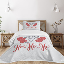 Xmas Fun Words Santa Bedspread Set